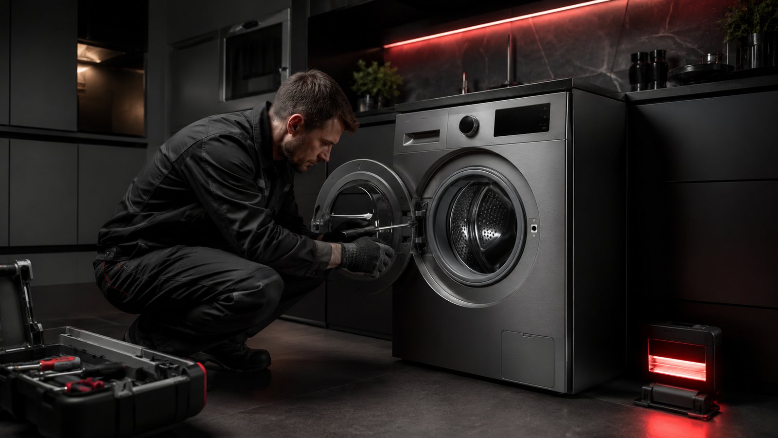 Técnico reparando electrodoméstico Bosch